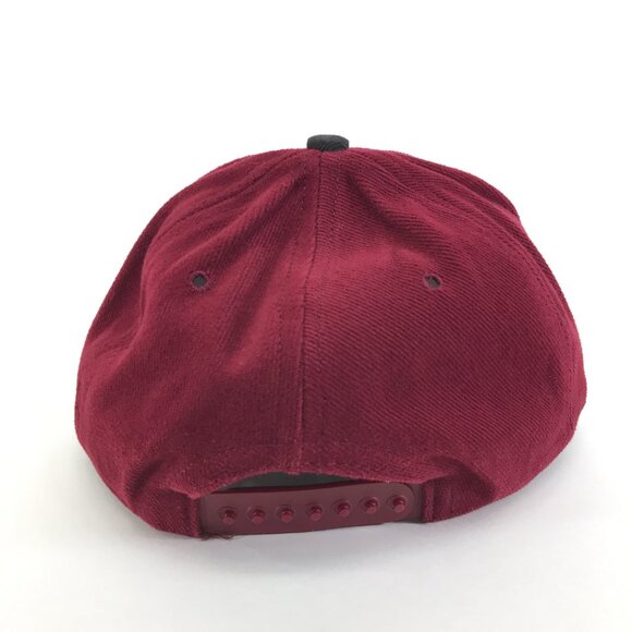 Vintage Caterpillar Snapback Cap Hat Tonkin Made In USA Maroon Black Adjustable - Picture 3 of 10